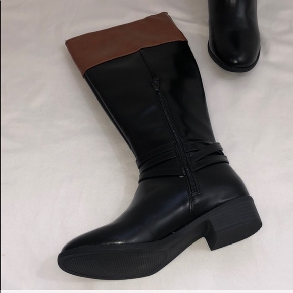 LAST ONE AVAILABLE!! - New SO Women's Knee High Riding Boots Black Brown - Picture 7 of 16